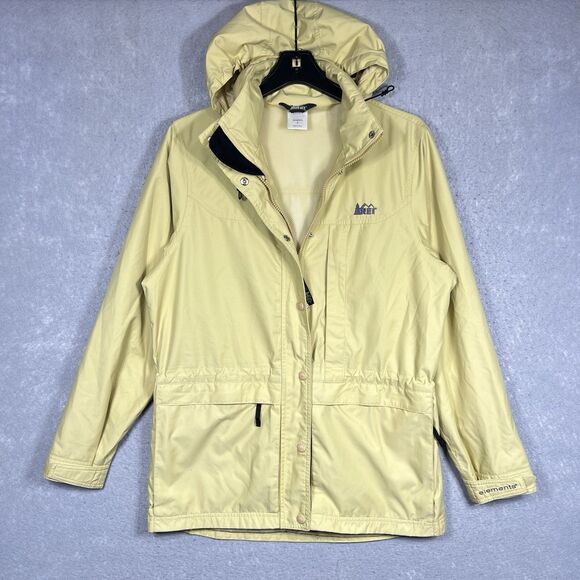 REI Jacket Women’s Small Hooded E1 Elements Waterproof Rain Outdoor Hiking Coat - Picture 1 of 15